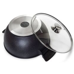 Кастрюля с крышкой Fissman Grande 14322 (Black) Thumb