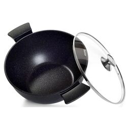 Кастрюля с крышкой Fissman Grande 14322 (Black) Thumb