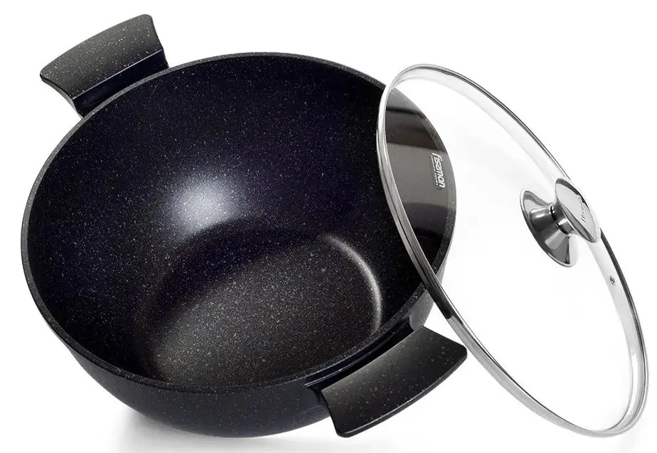 Кастрюля с крышкой Fissman Grande 14322 (Black)