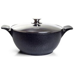 Кастрюля с крышкой Fissman Grande 14322 (Black)