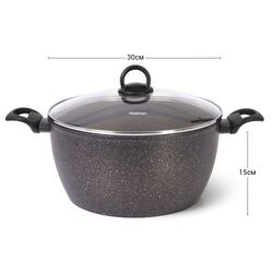 Кастрюля с крышкой Fissman Magna 14331 (Black) Thumb