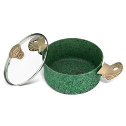 Кастрюля с крышкой Fissman Malachite 4318 (Green) Thumb