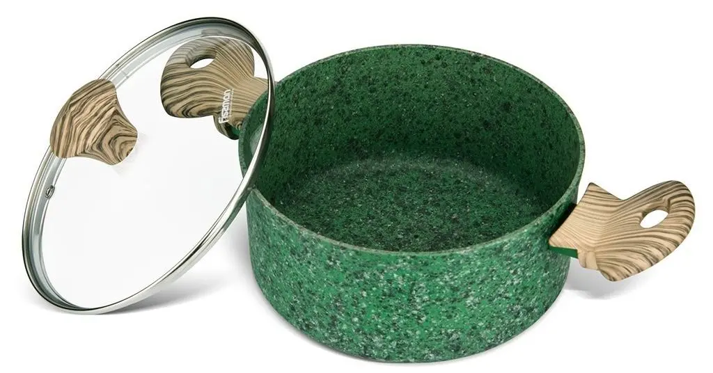 Кастрюля с крышкой Fissman Malachite 4318 (Green)