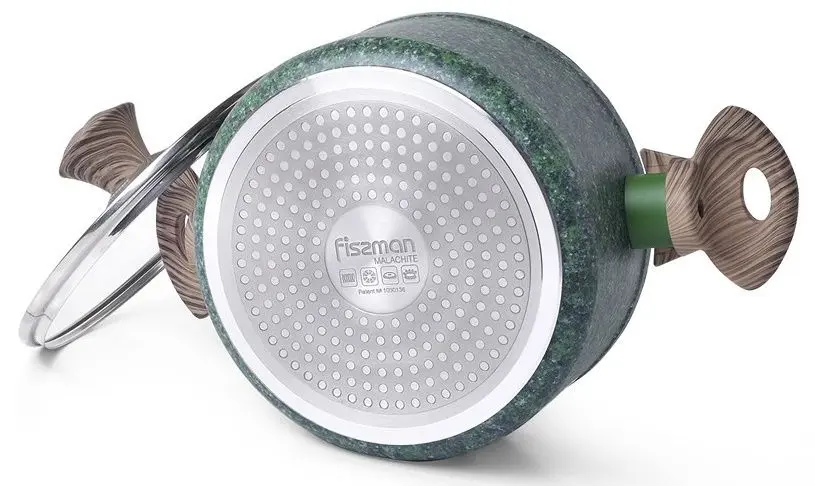 Кастрюля с крышкой Fissman Malachite 4318 (Green)
