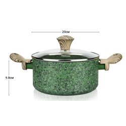 Кастрюля с крышкой Fissman Malachite 4318 (Green) Thumb