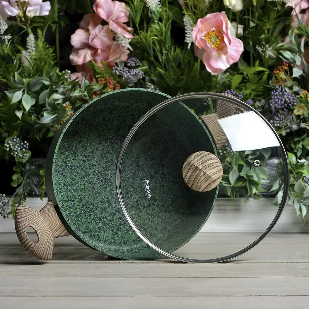 Кастрюля с крышкой Fissman Malachite 4318 (Green)