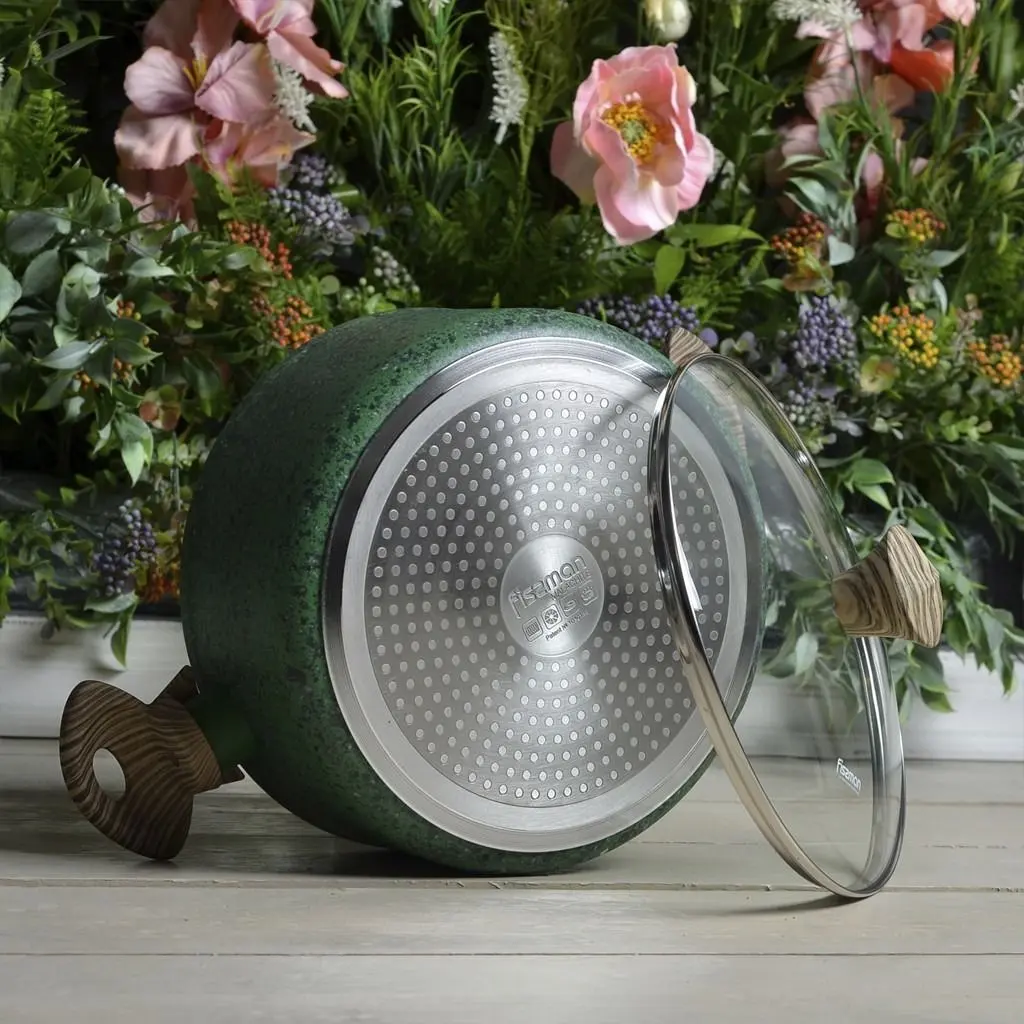 Кастрюля с крышкой Fissman Malachite 4318 (Green)