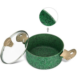Кастрюля с крышкой Fissman Malachite 4319 (Green) Thumb