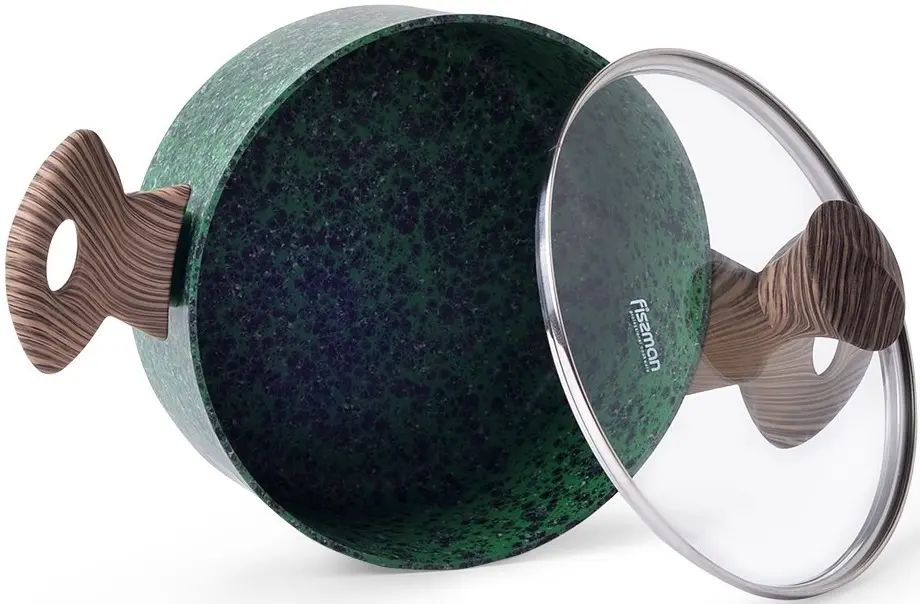 Кастрюля с крышкой Fissman Malachite 4319 (Green)