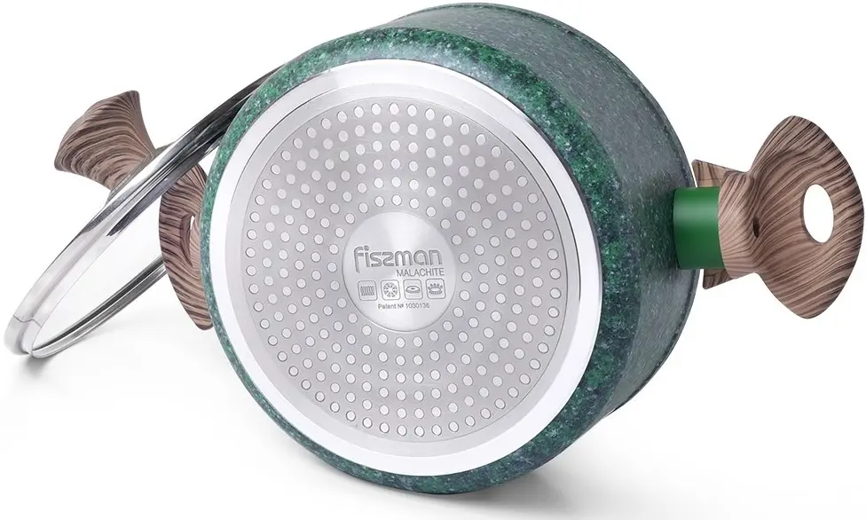 Кастрюля с крышкой Fissman Malachite 4319 (Green)