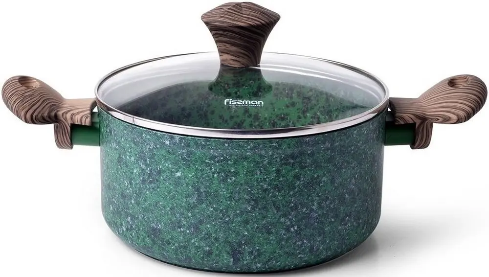 Кастрюля с крышкой Fissman Malachite 4319 (Green)