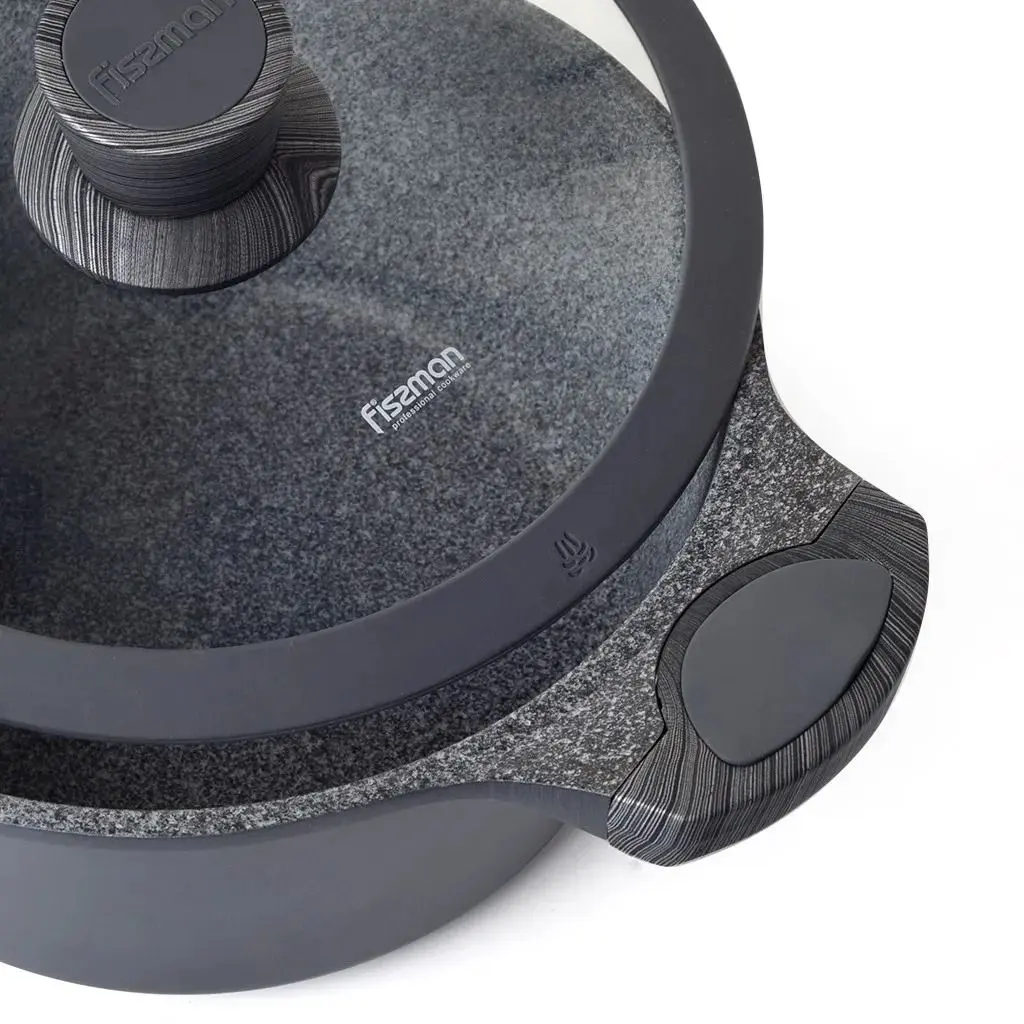 Oala cu capac Fissman Prestige 5041 (Grey)