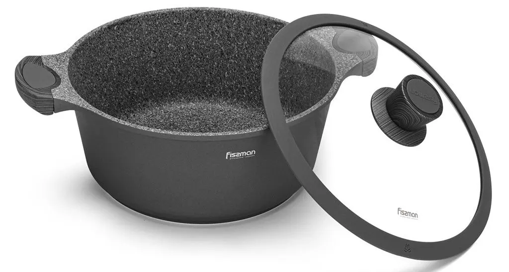 Oala cu capac Fissman Prestige 5049 (Grey)