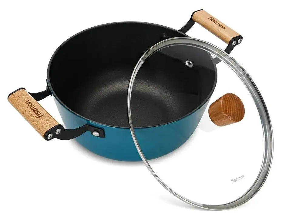 Oala cu capac Fissman Seagreen 4014 (Turquoise) - 3