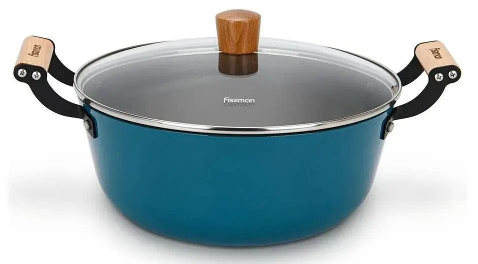 Кастрюля с крышкой Fissman Seagreen 4015 (Turquoise)