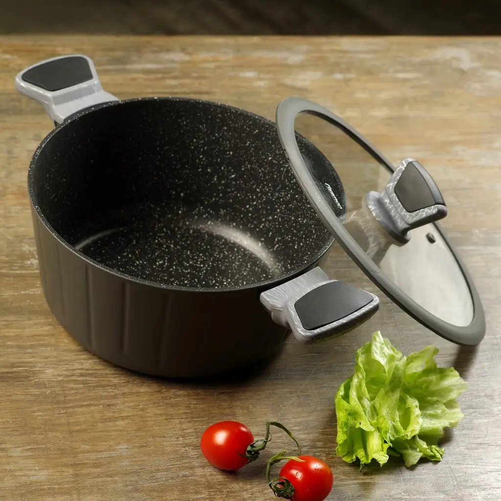 Cratita cu capac Fissman Stella 4286 (Black)