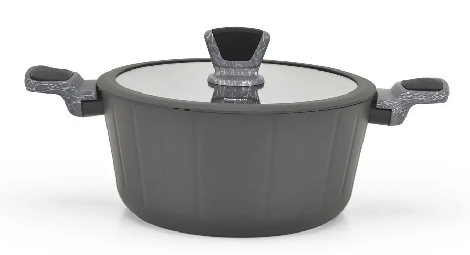 Cratita cu capac Fissman Stella 4286 (Black)