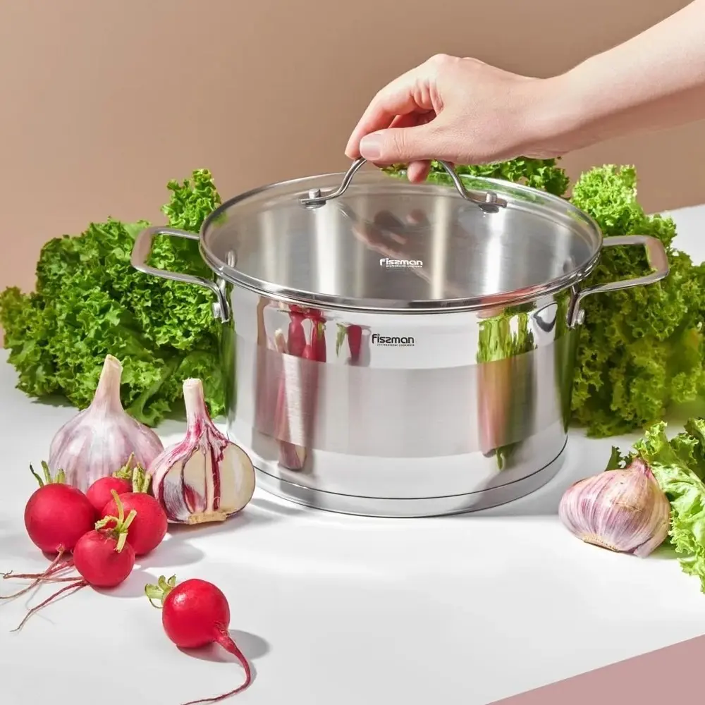 Cratita cu capac Fissman Tierno 5496 5.25L (Inox) - 12