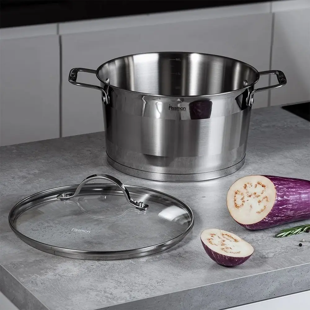 Cratita cu capac Fissman Tierno 5496 5.25L (Inox) - 13