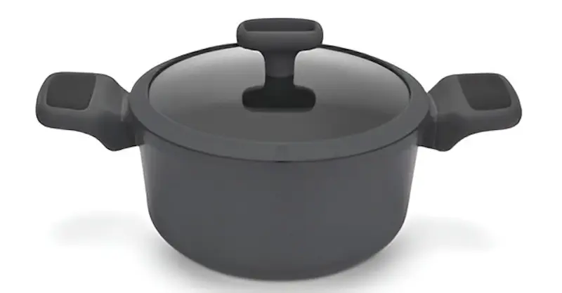 Oala cu capac Fissman Titanium Pro 14584 20cm (Black)