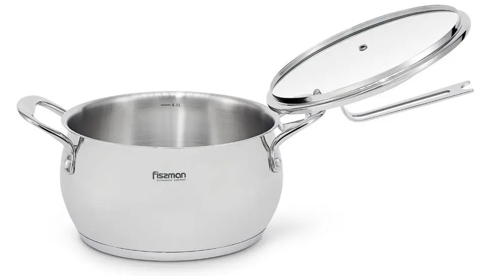Кастрюля с крышкой Fissman Vita 5216 (Inox)