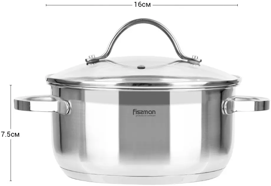 Набор кастрюль Fissman Gabriela 15816 (Inox)