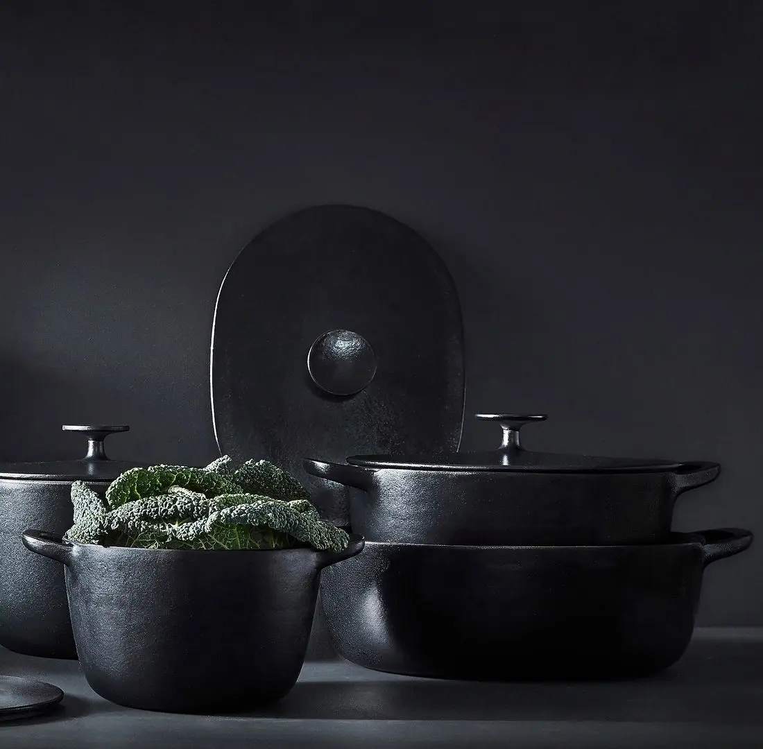 Oala cu capac Ikea Vardagen 5L (Negru)