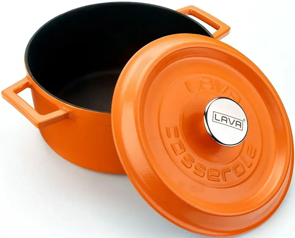 Cratita cu capac Lava LV Y TC 24 SPR K2 O (Matte Orange)