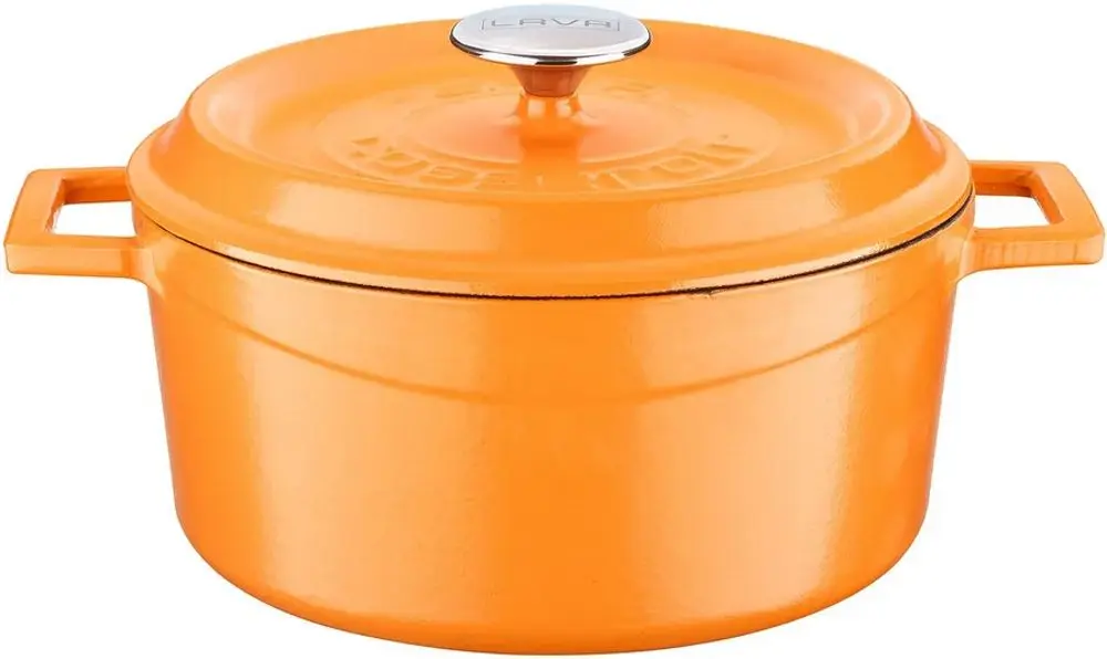 Cratita cu capac Lava LV Y TC 24 SPR K2 O (Matte Orange)