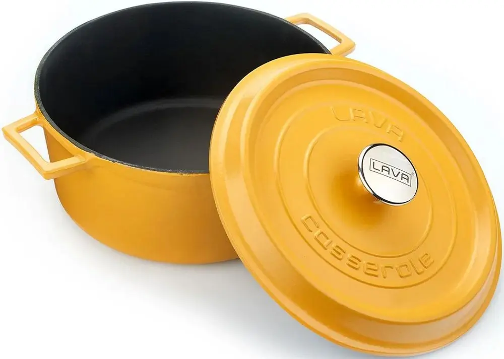 Cratita cu capac Lava LV Y TC 28 SPR K2 Y (Matte Yellow)