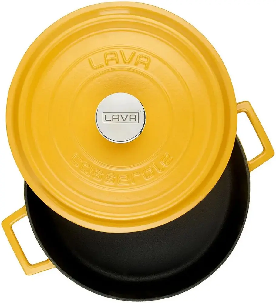 Cratita cu capac Lava LV Y ST 28 SPR K2 Y (Matte Yellow)