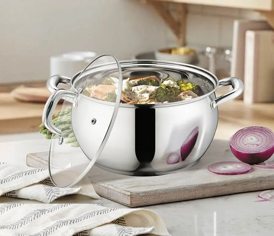 Cratita cu capac Maestro Classic MR-3515-16 (Inox) - 3