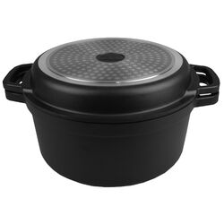 Кастрюля с крышкой Maestro MR-4124 24cm (Black)