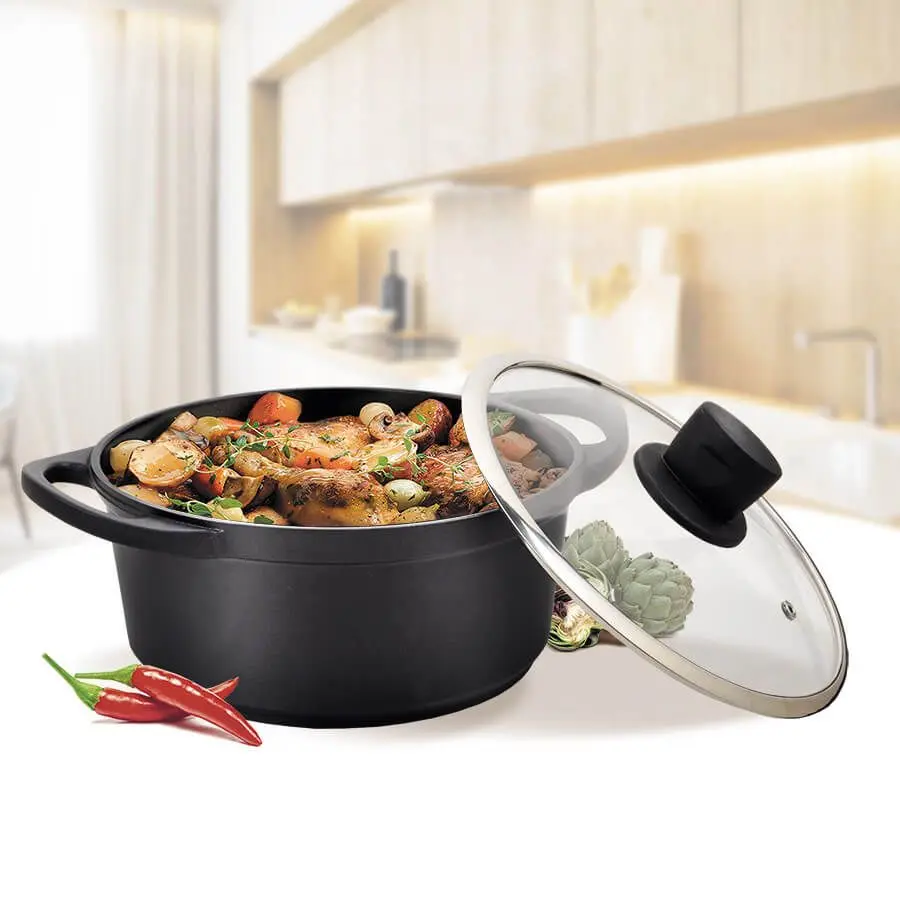 Кастрюля с крышкой Maestro MR-4320 2.7L (Black)