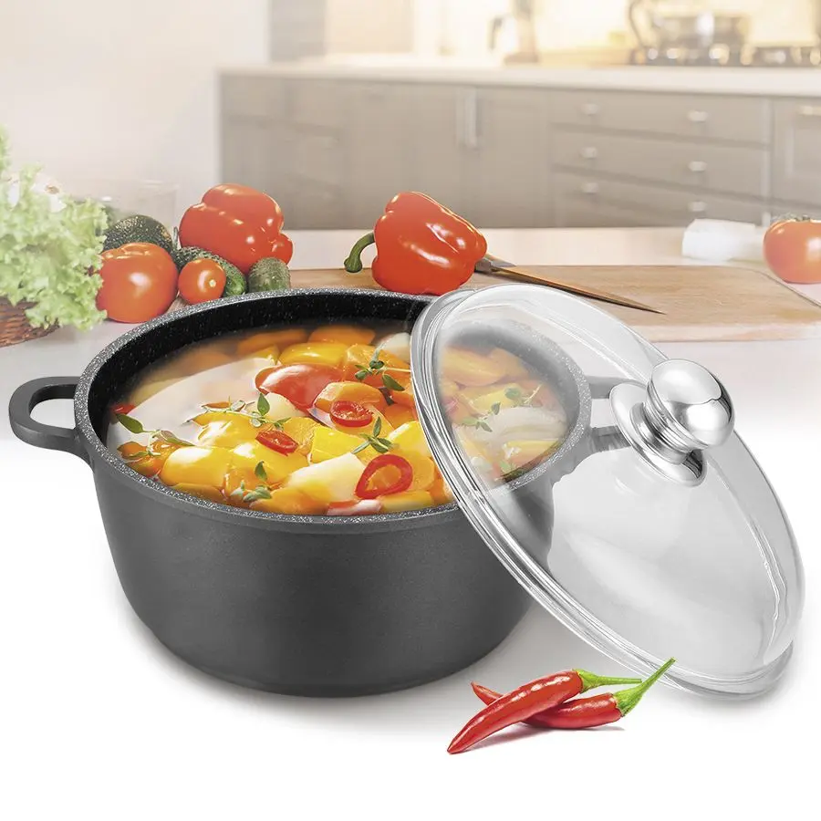 Cratita cu capac Maestro Classic MR-4616C (Black) - 4