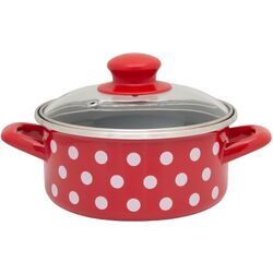 Oala cu capac Metalac Bele Tufne 1.5L (Red/Black)