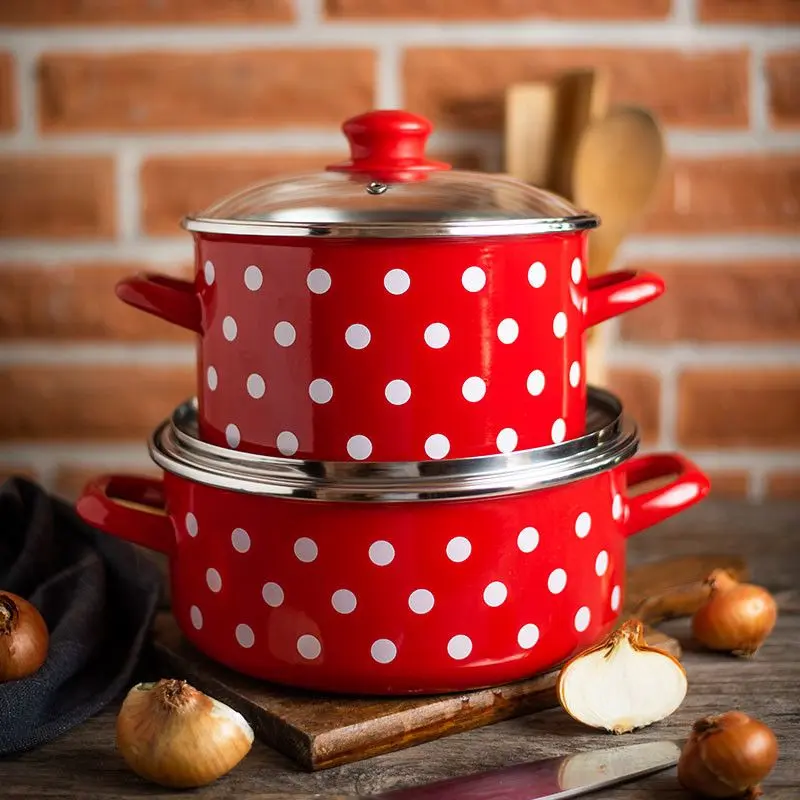 Кастрюля с крышкой Metalac Bele Tufne 6.75L (Red/Black)