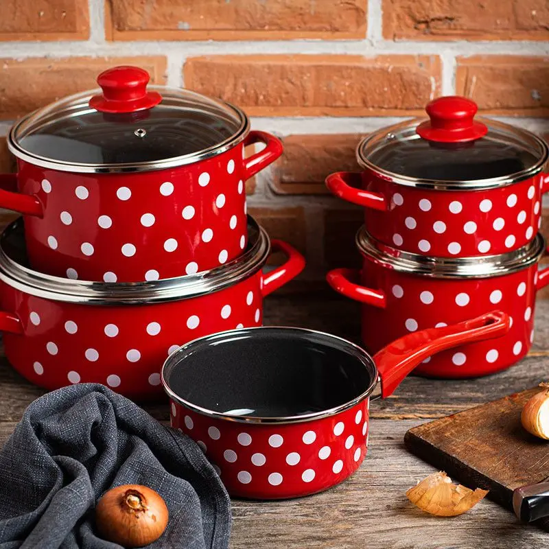 Кастрюля с крышкой Metalac Bele Tufne 6.75L (Red/Black)