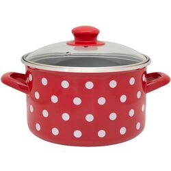 Кастрюля с крышкой Metalac Bele Tufne 6.75L (Red/Black)