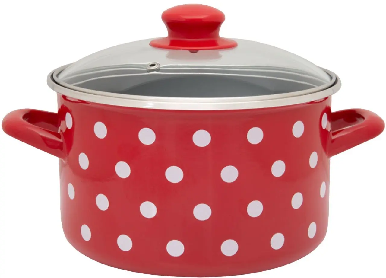 Кастрюля с крышкой Metalac Bele Tufne 6.75L (Red/Black)