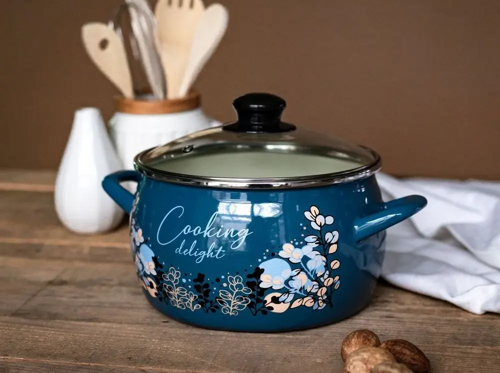 Кастрюля с крышкой Metalac Blue Cooking Delight 2.2L (Blue)