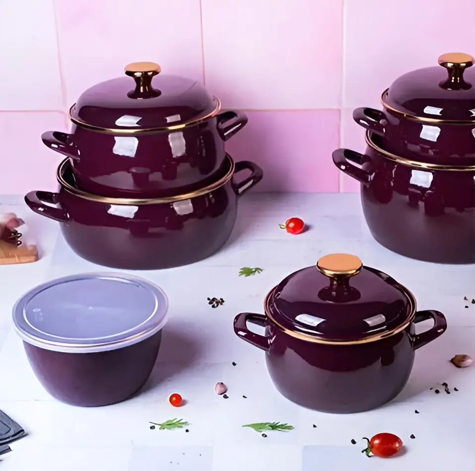 Oala cu capac Metalac Bordo Princ 57041 2.2l (Burgundy) - 2
