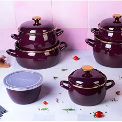 Кастрюля с крышкой Metalac Bordo Princ 57042 4.2l (Burgundy) Thumb