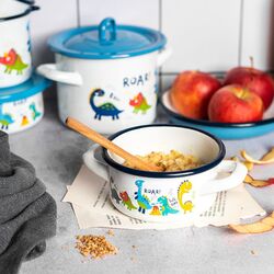 Cratita cu capac Metalac Dino 2L (White/Blue) Thumb