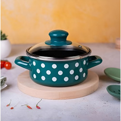 Кастрюля с крышкой Metalac Green Dots 57047 4l (Green) Thumb