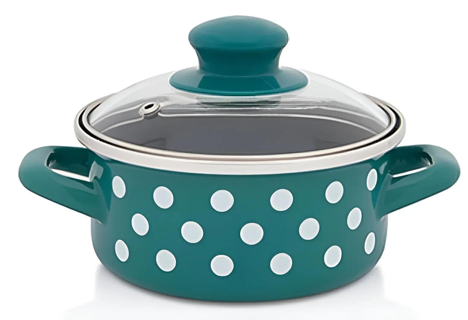 Oala cu capac Metalac Green Dots 57049 2.2l (Green)