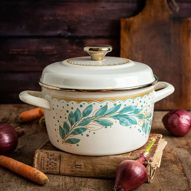 Кастрюля с крышкой Metalac Green Line 6L (Cream/Mint)