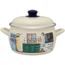 Oala cu capac Metalac Kitchen 4L (Beige)