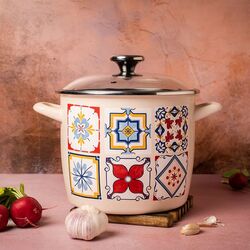 Oala cu capac Metalac Porto 5.1L (Beige/Black) Thumb