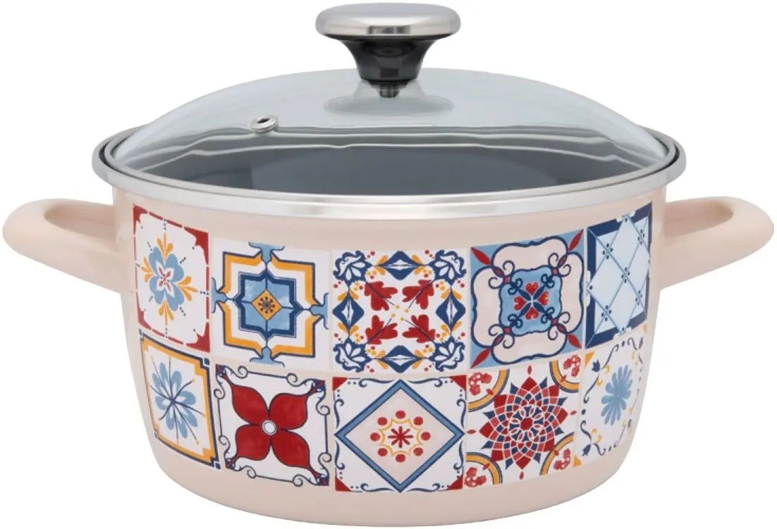 Кастрюля с крышкой Metalac Porto 6L (Beige/Black)